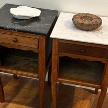 Load image into Gallery viewer, Pair of Antique French Marble Topped Bedside Tables
