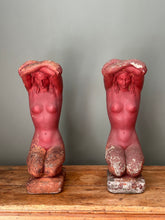 Load image into Gallery viewer, Pair of Antique Stone Women Statues
