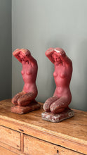 Load image into Gallery viewer, Pair of Antique Stone Women Statues
