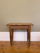 Load image into Gallery viewer, Victorian English Pine Farmhouse Hallway Console Table
