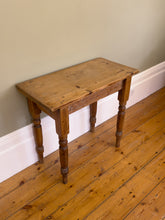 Load image into Gallery viewer, Victorian English Pine Farmhouse Hallway Console Table
