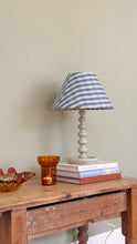 Load image into Gallery viewer, Antique French Bobbin Lamp with Checkered Shade
