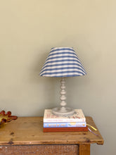 Load image into Gallery viewer, Antique French Bobbin Lamp with Checkered Shade
