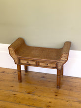 Load image into Gallery viewer, Antique Cane and Bamboo Bench Seat
