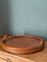 Load image into Gallery viewer, Vintage French Bamboo Serving Tray
