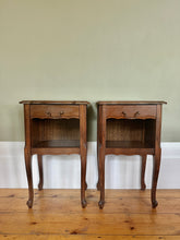 Load image into Gallery viewer, Pair of Vintage French Wavy Bedside Tables with Drawers
