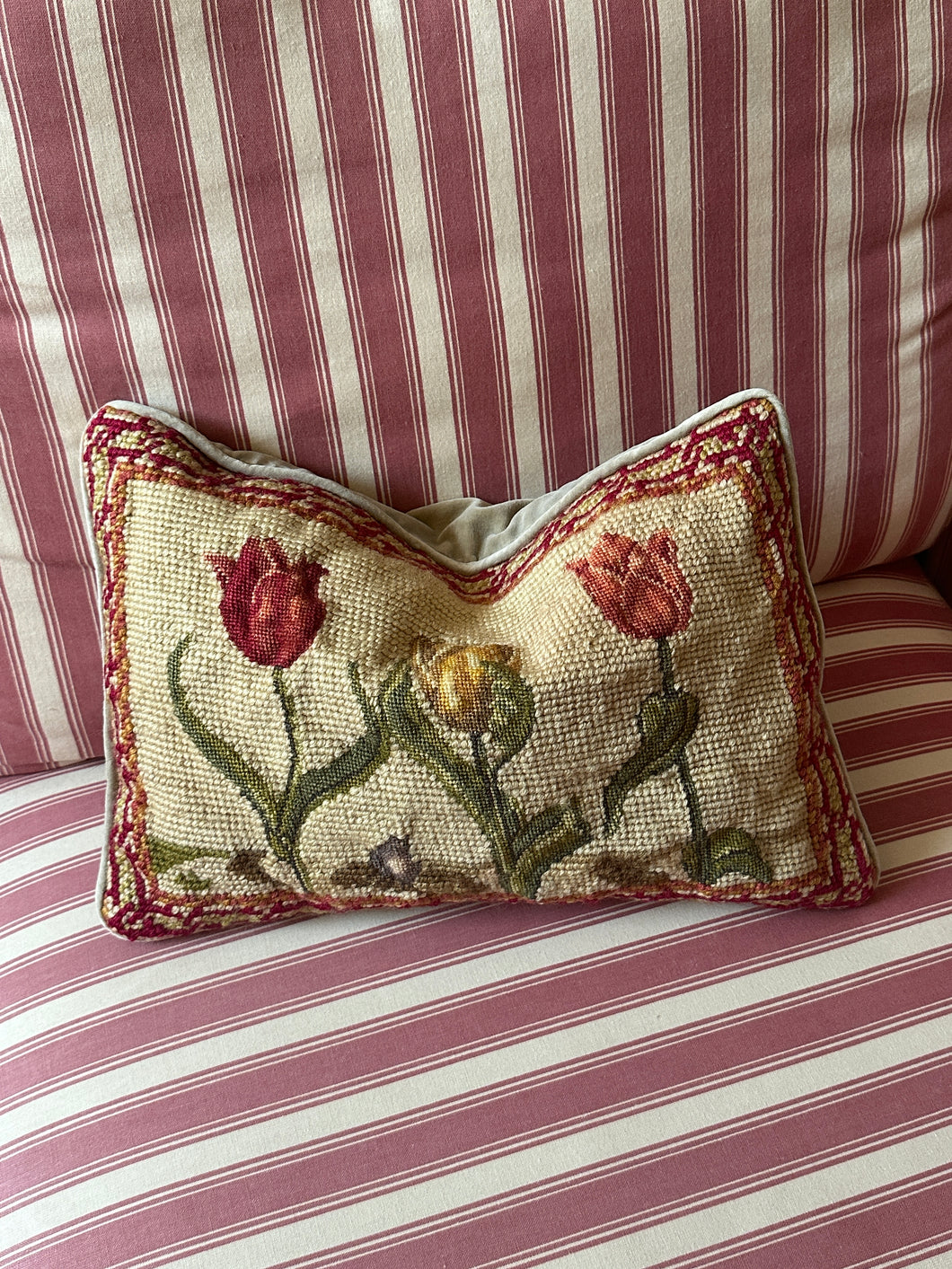 Vintage Handmade Tapestry Cushion