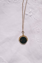 Load image into Gallery viewer, Rare Antique Gold Carnelian and Bloodstone Gemstone Fob Necklace on Vintage 9ct Rose Gold Belcher Chain
