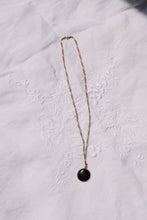 Load image into Gallery viewer, Rare Antique 9ct Gold Agate Fob Necklace on Vintage 9ct Gold Figaro Chain Necklace
