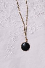 Load image into Gallery viewer, Rare Antique 9ct Gold Agate Fob Necklace on Vintage 9ct Gold Figaro Chain Necklace
