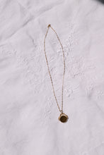 Load image into Gallery viewer, Gold Carnelian and Bloodstone Gemstone Fob Necklace on Vintage 9ct Gold Chain Necklace
