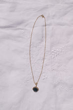 Load image into Gallery viewer, Rare Antique Chalcedony Gemstone Fob Necklace on a Vintage 9ct Gold Belcher Chain Necklace
