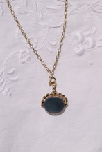 Load image into Gallery viewer, Rare Antique Chalcedony Gemstone Fob Necklace on a Vintage 9ct Gold Belcher Chain Necklace
