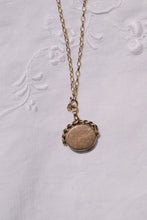 Load image into Gallery viewer, Rare Antique Chalcedony Gemstone Fob Necklace on a Vintage 9ct Gold Belcher Chain Necklace
