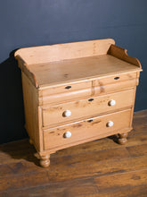 Load image into Gallery viewer, Antique Victorian French Pine Dresser | Chest Of Drawers | Washstand
