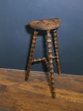 Load image into Gallery viewer, Antique French Demilune Bobbin Stool

