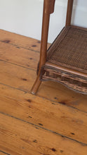 Load and play video in Gallery viewer, Vintage Cane and Wicker Side Table
