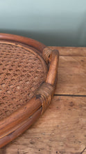 Load and play video in Gallery viewer, Vintage French Bamboo Serving Tray
