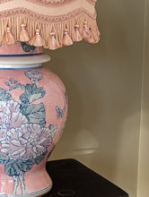 Load image into Gallery viewer, A Pair of Pink Ceramic Ginger Jar Oriental Lamps
