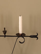 Load image into Gallery viewer, Antique French Black Metal Candlestick Holder
