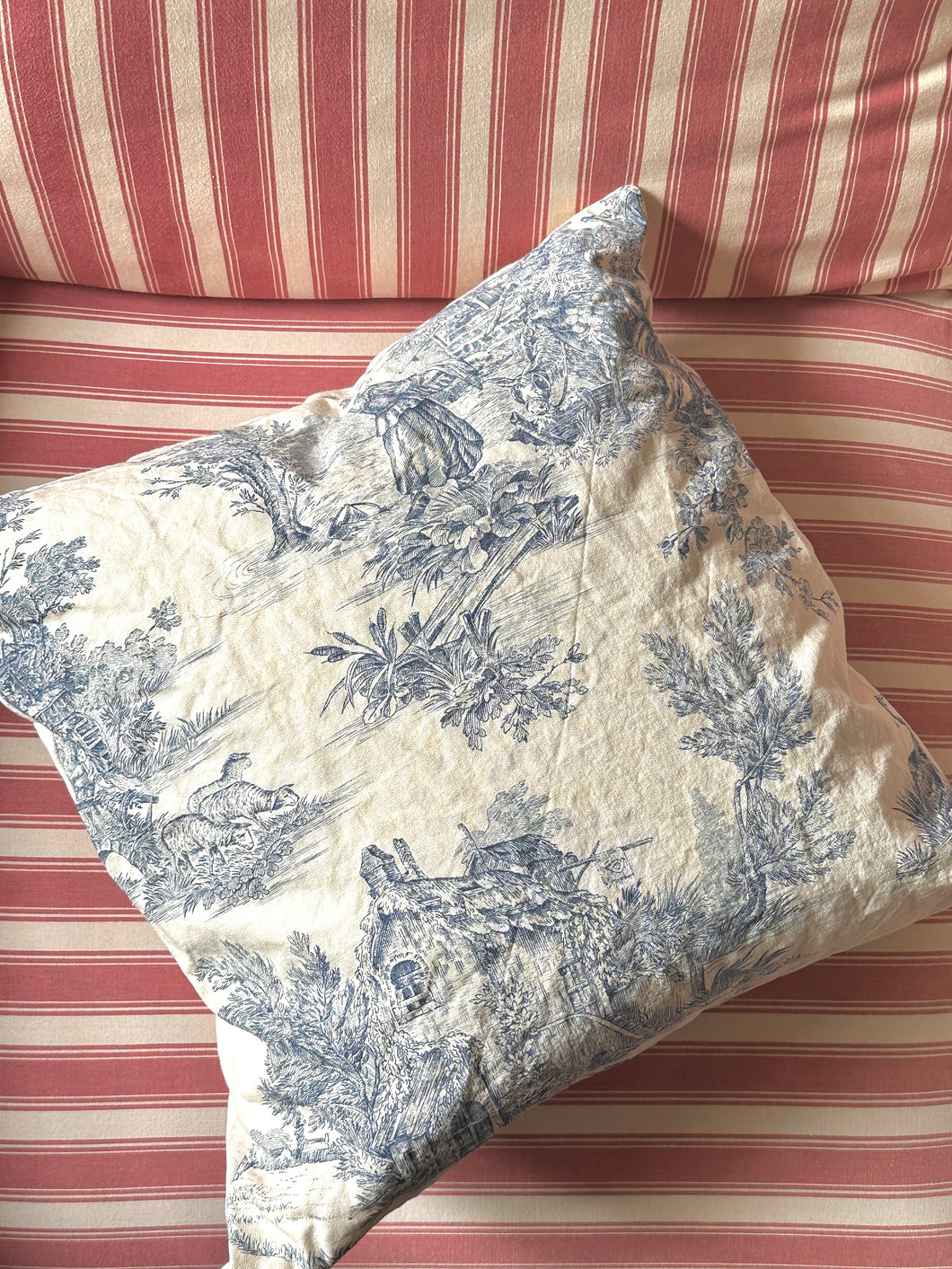 Handmade French Blue Toile Cushions
